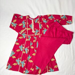 dark-pink-khaddar-frock-style-kurta