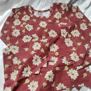 Orange Winter Khaddar with Floral Print – 2 Pc