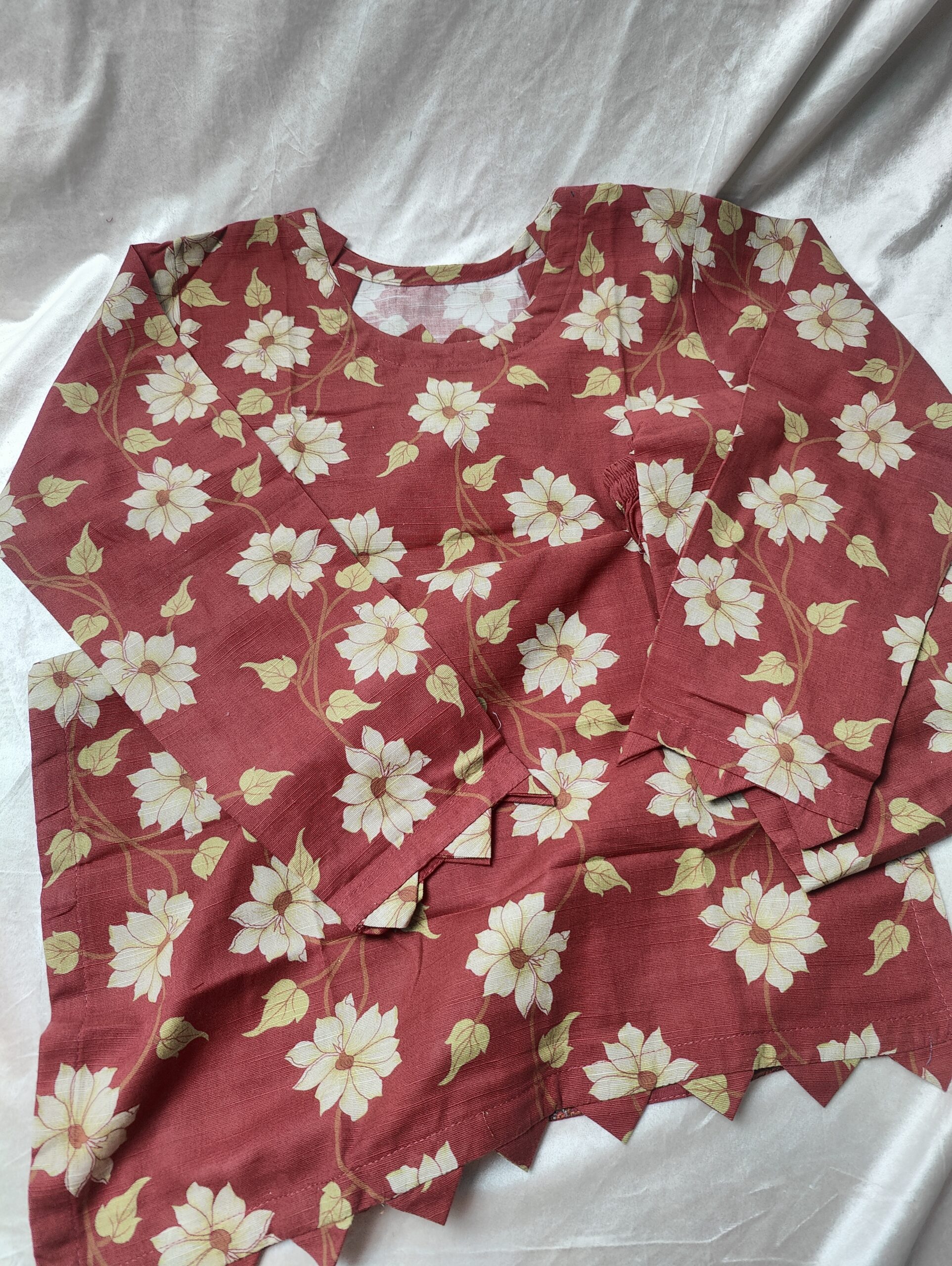 Orange Winter Khaddar with Floral Print β 2 Pc