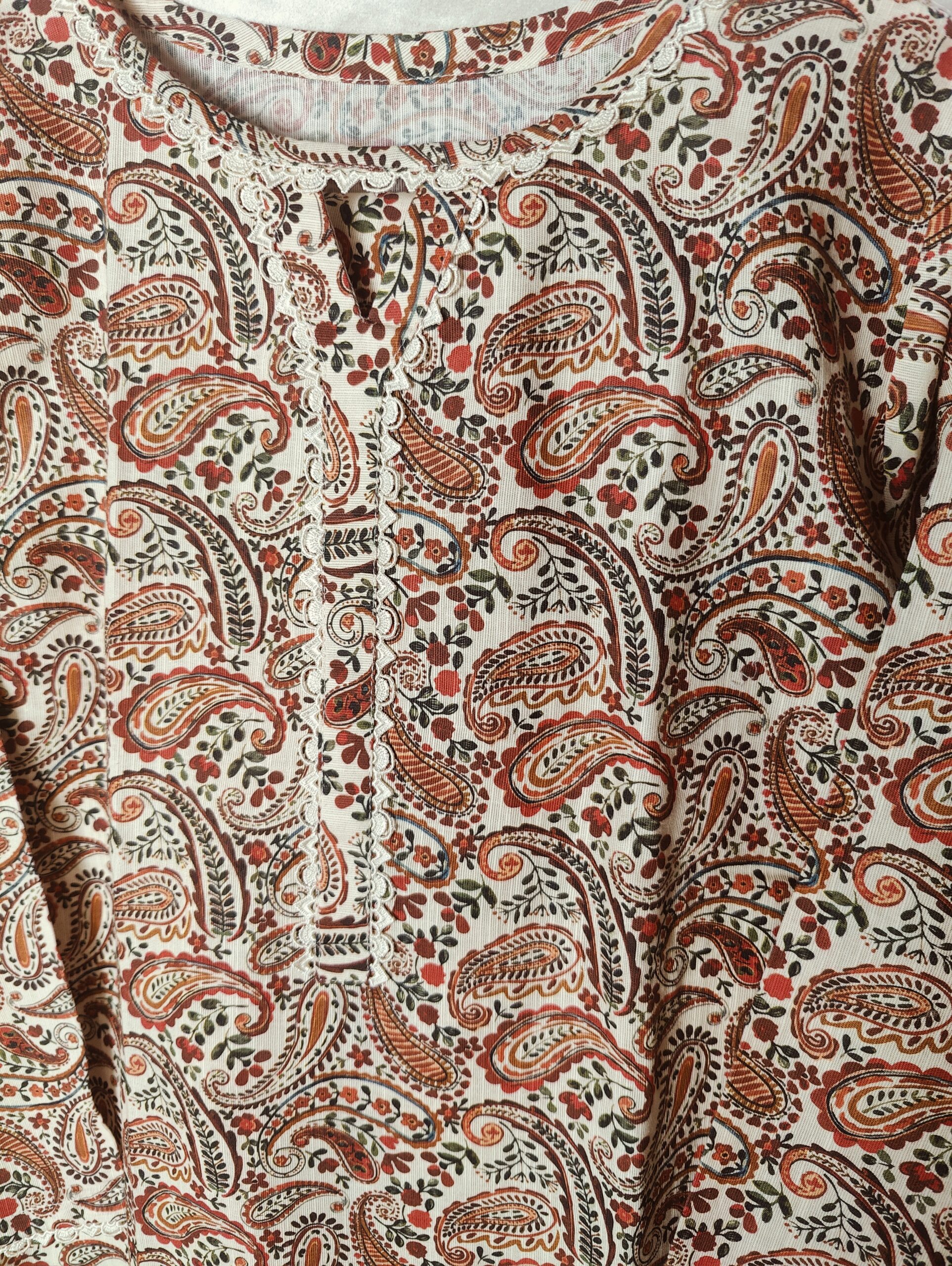 2-Pc Beige Khaddar Dress - Image 2